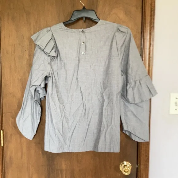 Clu blouse with ruffle sleeves 100% cotton top size M - Picture 14 of 16